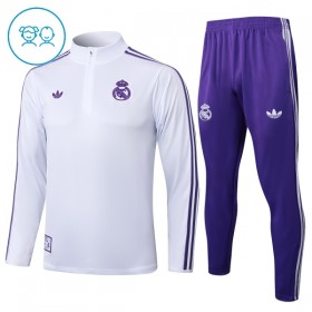 Real Madrid Børn Hvid Trænings Sweatshirt Kvart-Zip 2025-26